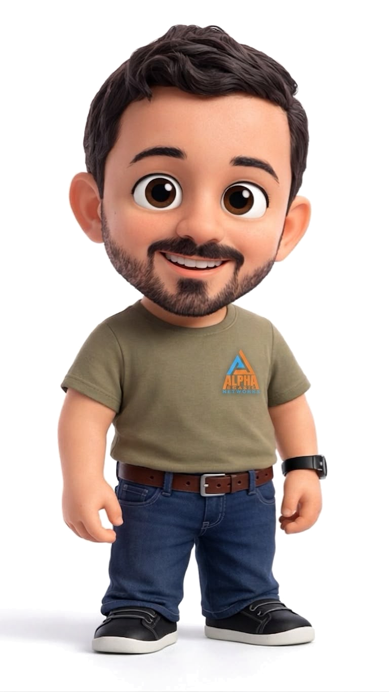 Mascote da Alpha Brasil Networks